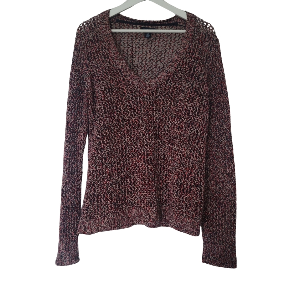 Tommy Hilfiger Multicolor V-neck Knit Sweater  Size Large